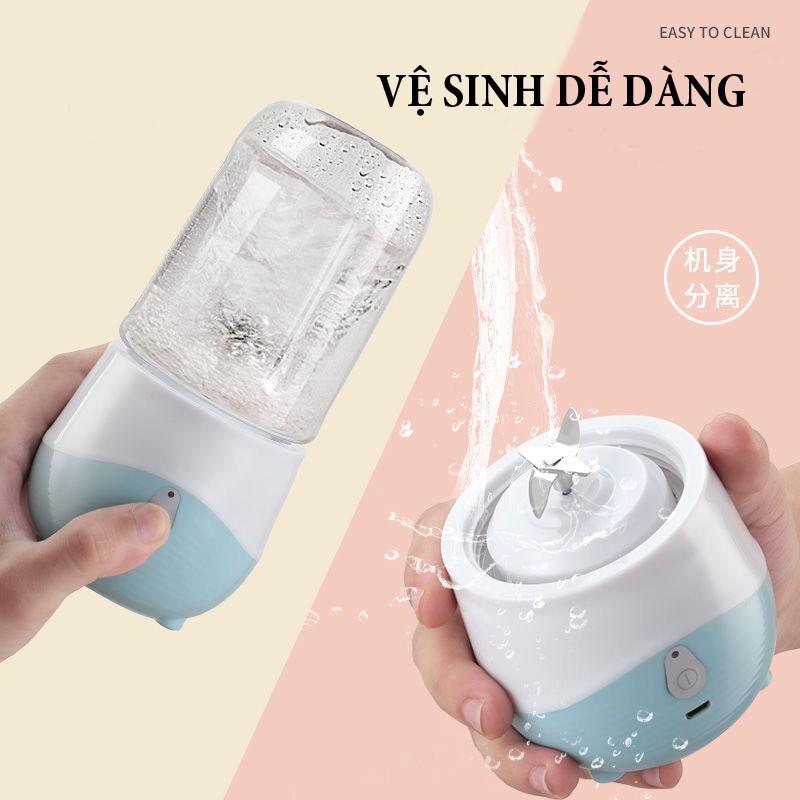 Máy Xay Sinh Tố Cầm Tay 300ML Pin Sạc Tích Điện, Máy Say Sinh Tố Mini Hàng Nhập Khẩu