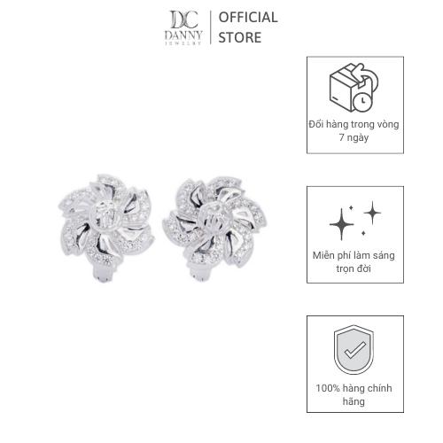 Bông Tai Nữ Bạc 925 Danny Jewelry Xi Bạch Kim Đính Đá CZ NI4GZ025