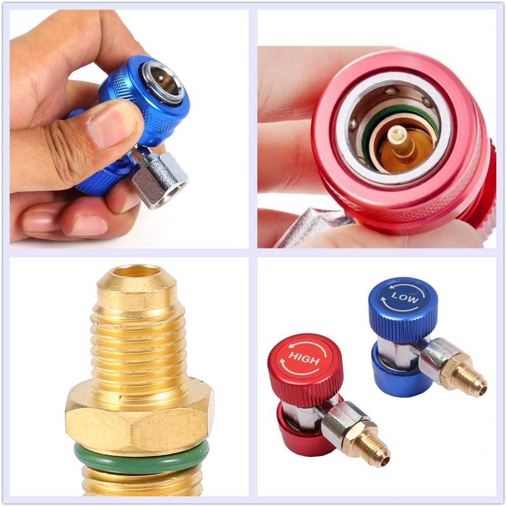 AC R134A Có Thể Điều Chỉnh Khớp Nối Nhanh Sạc AC Phụ Kiện Kết Nối Adapter 1/4 "Điều Hòa Xe Hơi Chuyển Đổi Bộ