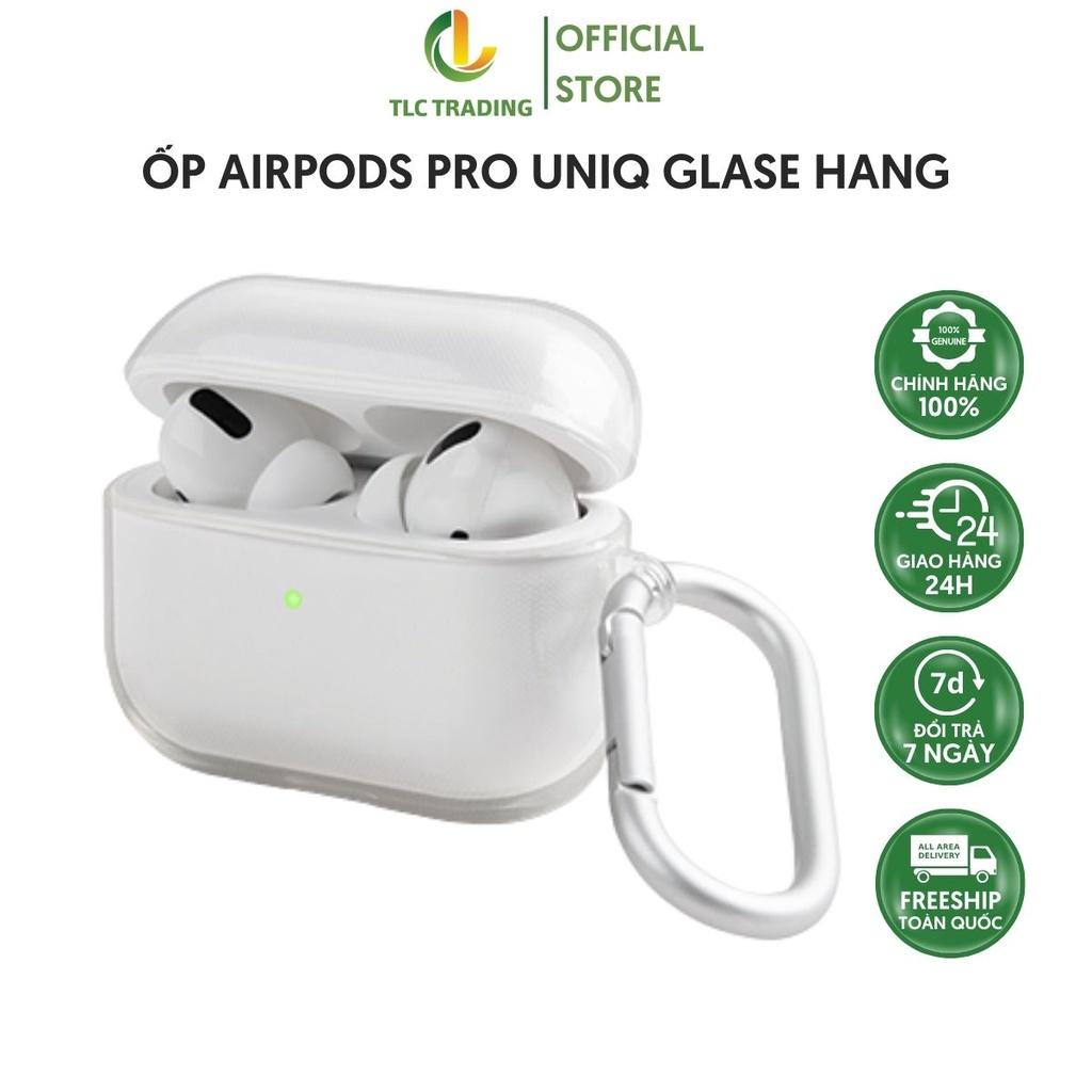 Ốp dành cho Airpods Pro UNIQ Glase Hang Chính Hãng Dễ Mang Theo Thiết Kế Đơn Giản Chống Va Đập - Hàng chính hãng