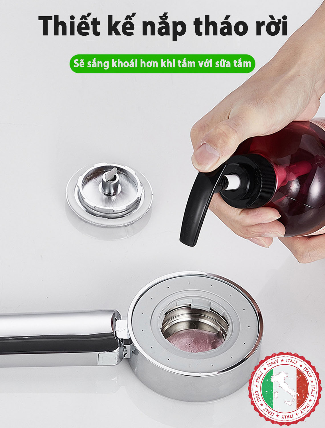 Bát sen sữa tắm có nắp tháo mở cao cấp, Bát sen Mạ kim loại sáng đẹp