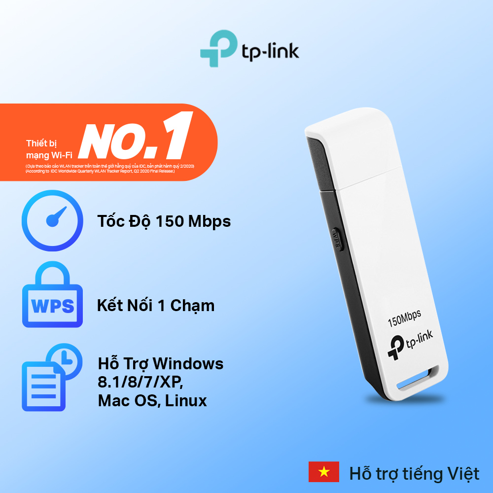 Bộ Chuyển Đổi USB Wifi TP-Link TL-WN727N Chuẩn N 150Mbps - Hàng Chính Hãng