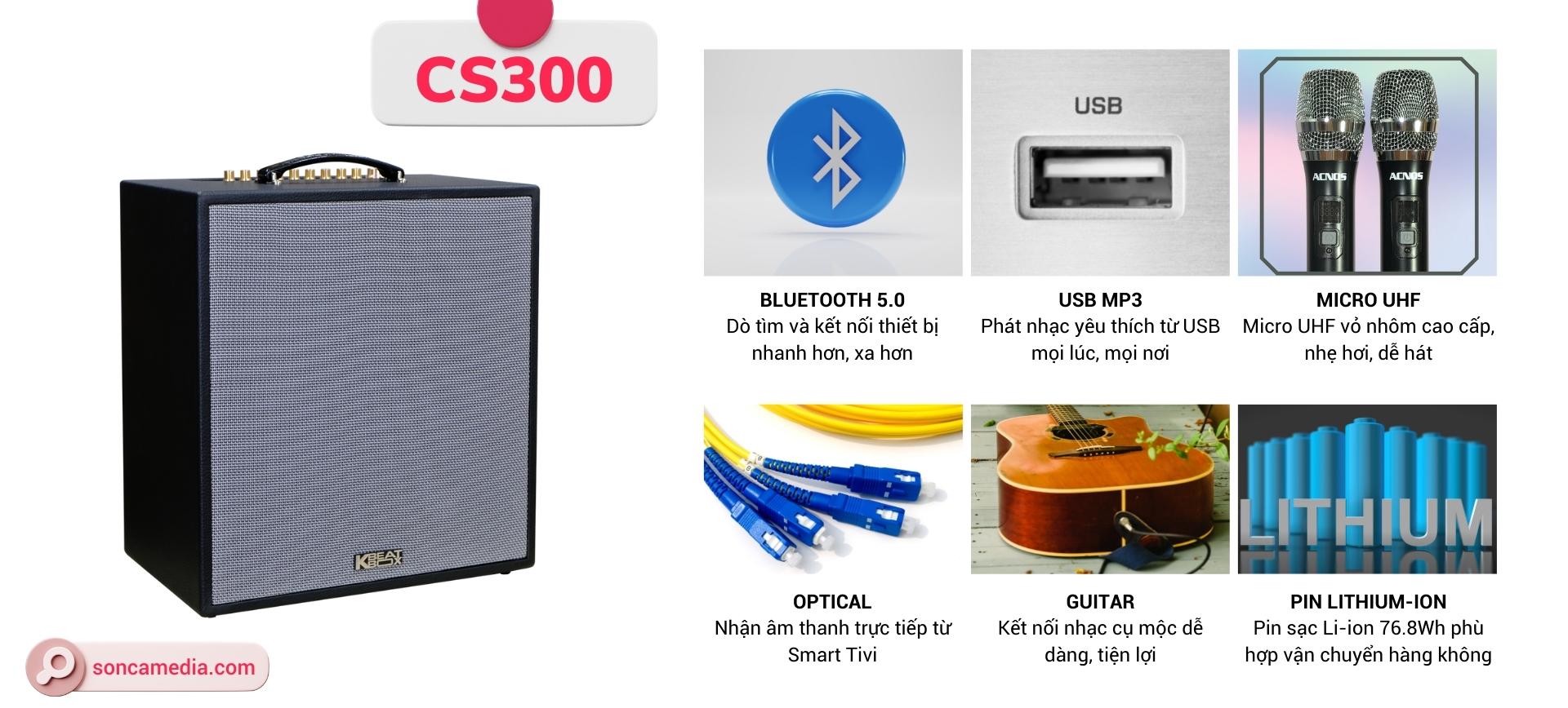 Dàn âm thanh di động xách tay ACNOS CS300