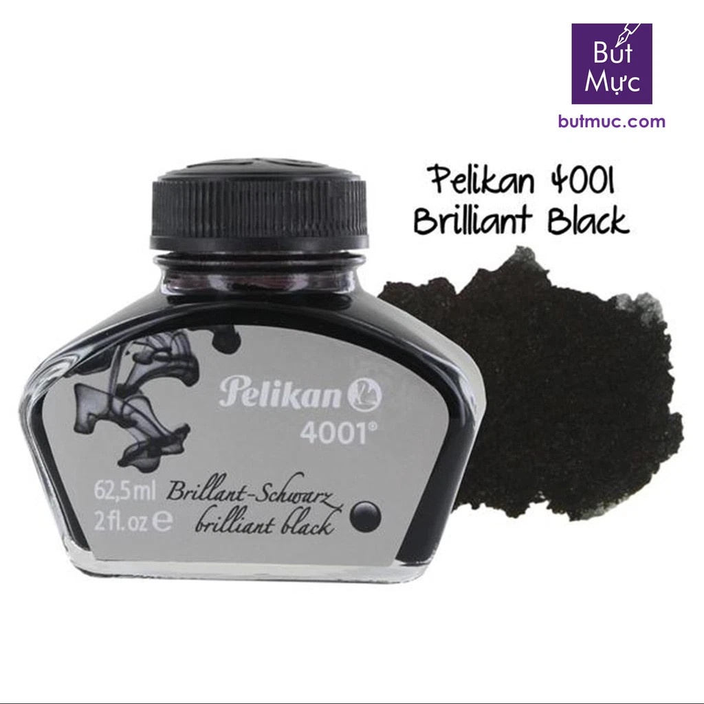 Mực Pelikan Đức 4001 (dung tích 62.5ml). Không phai, không bay màu, không lắng cặn