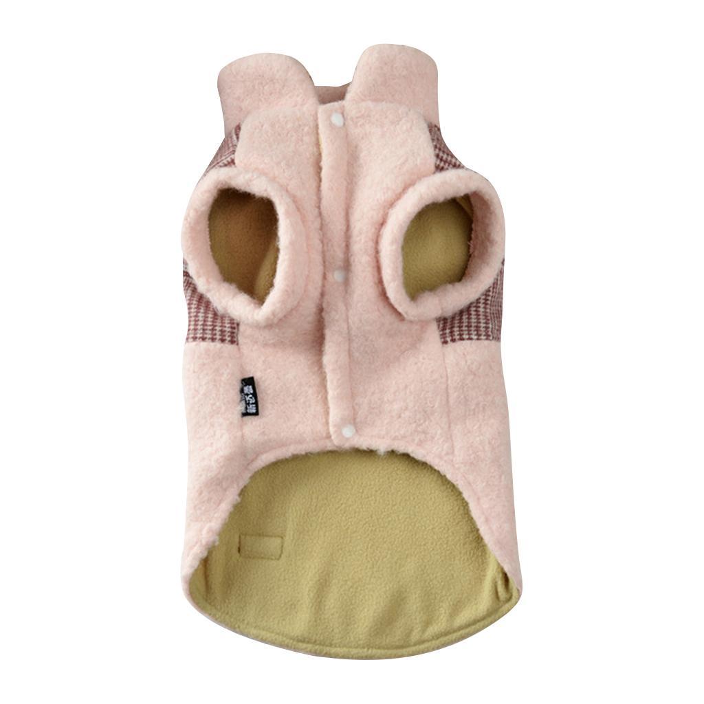 Bichon Chihuahua Puppy Dog Winter Clothes Warm Outfit Pink Clothes S
