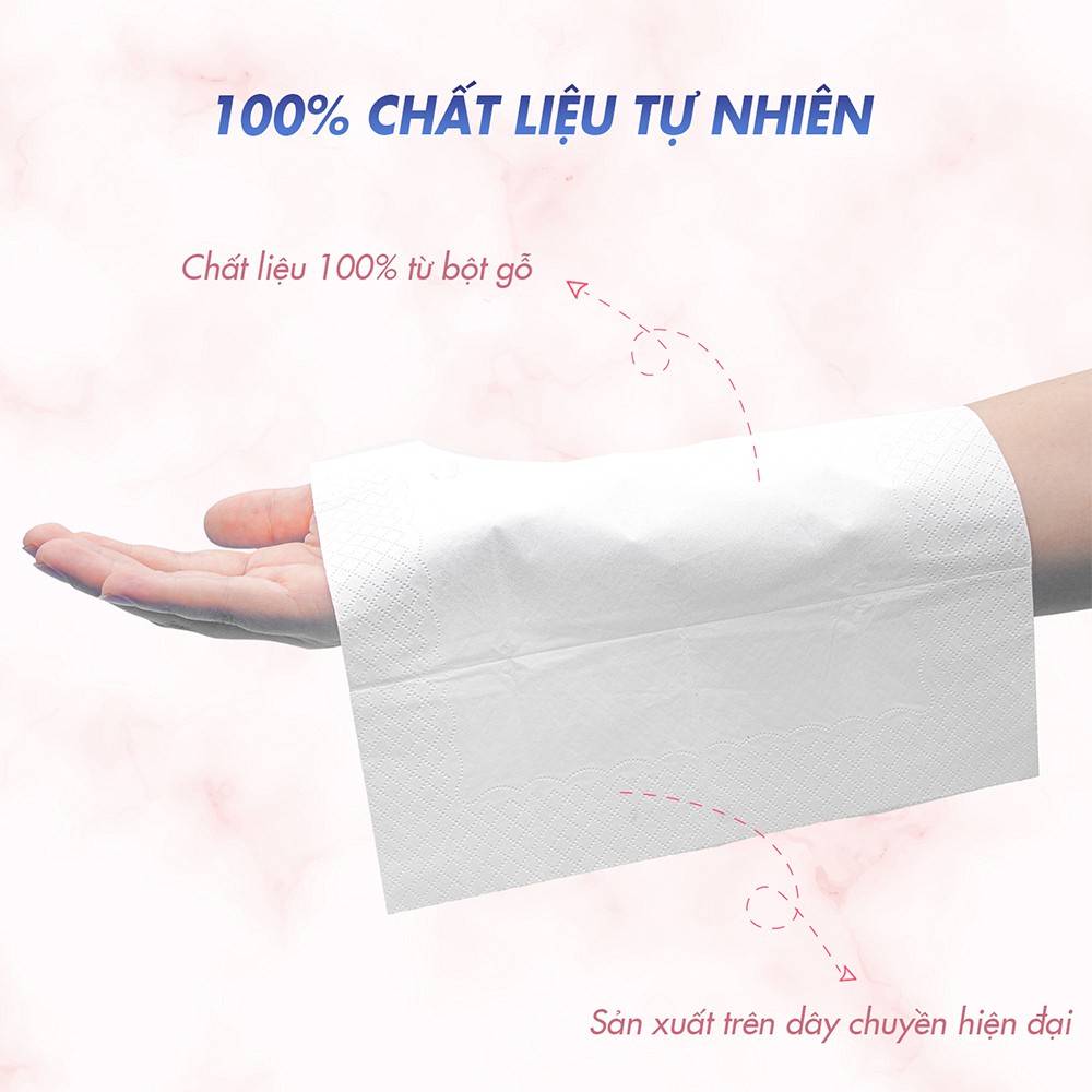 Giấy ăn Slisoft Trắng tự nhiên đa năng,khăn giấy rút thân thiện môi trường không chất tẩy trắng an toàn cho cả gia đình