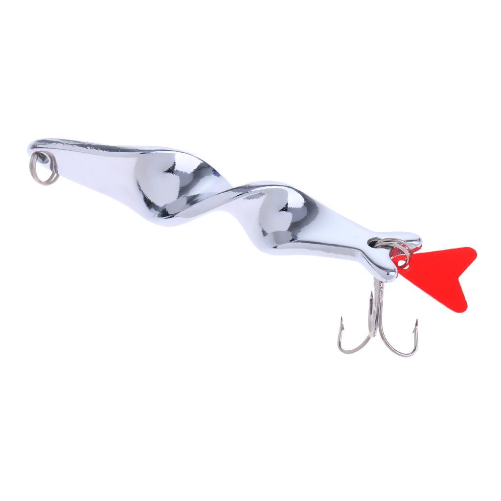 Fishing Bait Fish Sequins Lure Hook Twist Red Heart Spoon Crankbaits Spinner