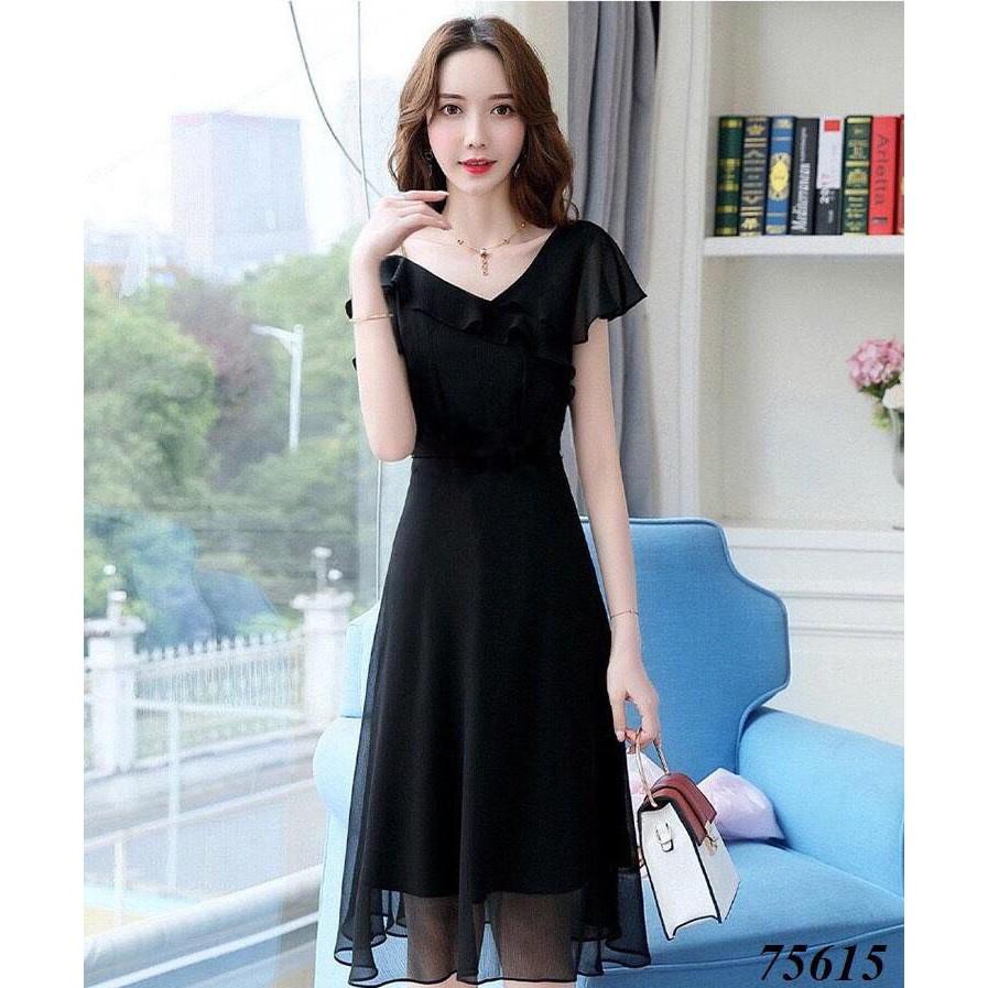 Đầm voan tầng rớt vai nhẹ nhàng thanh lịch cho quý cô thời nay / có size XXL