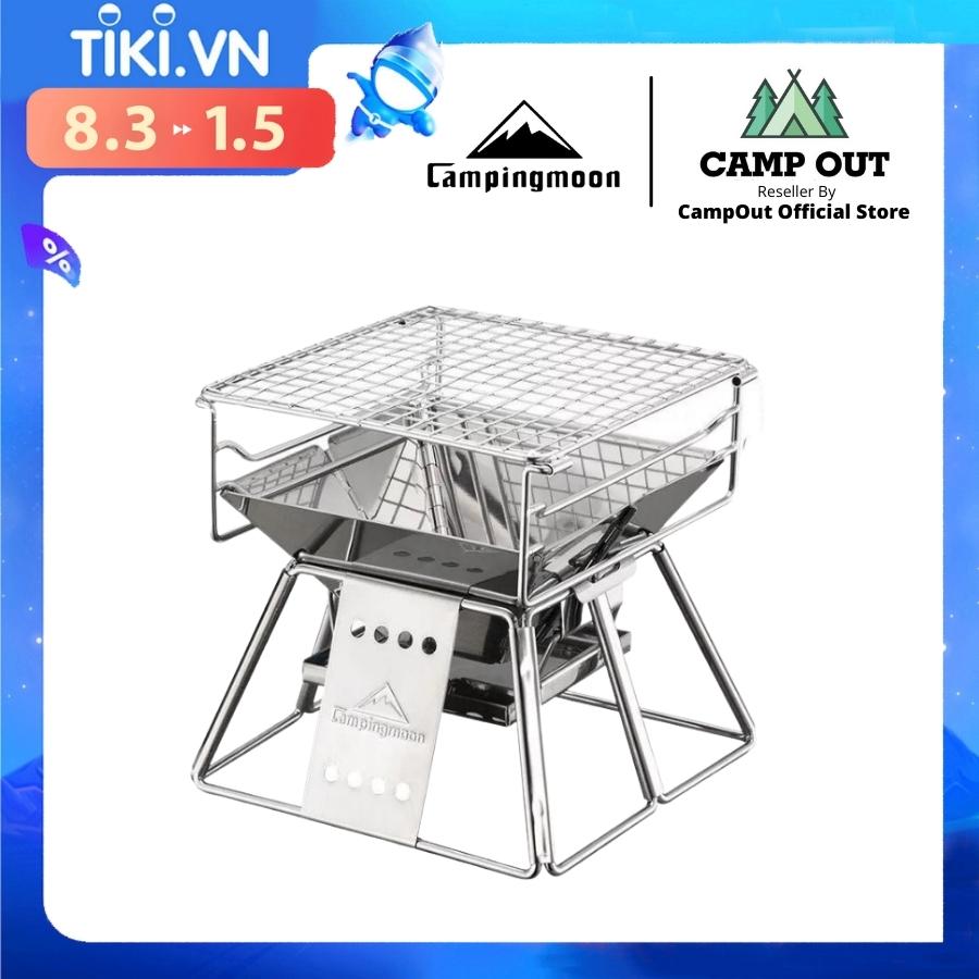 Đồ cắm trại bếp nướng campingmoon cắm trại du lịch dã ngoại bếp than xếp nướng thịt BBQ ngoài trời campout A017