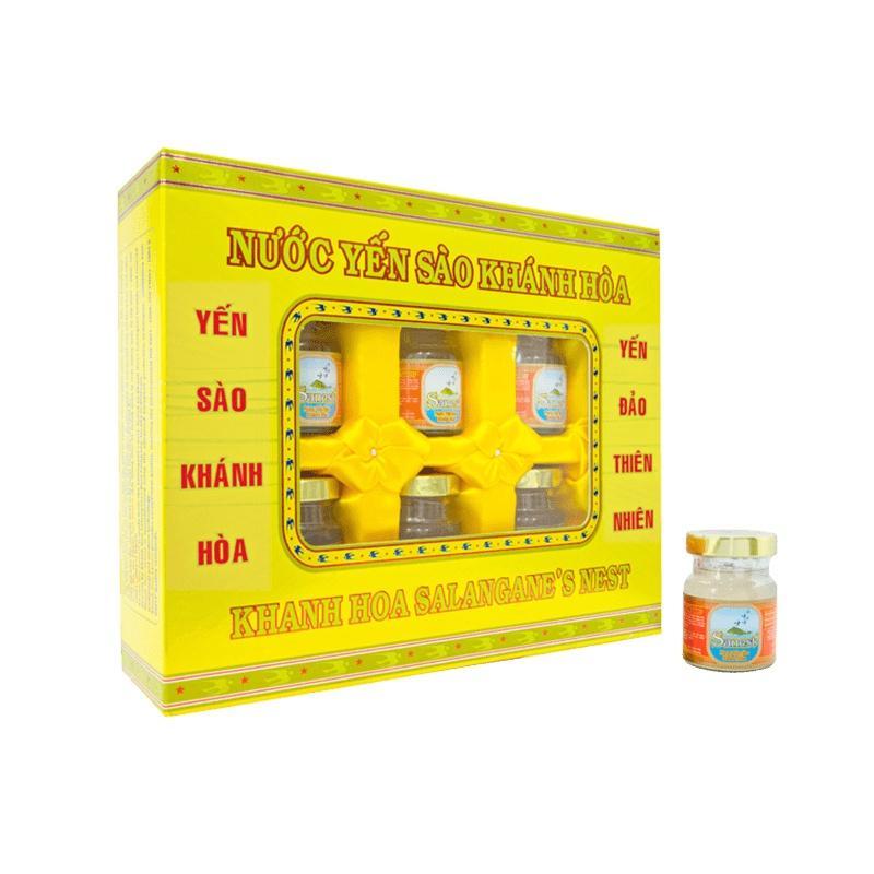 CHÍNH HÃNG Nước Yến Sào Khánh Hòa Sanest Lọ 70ml, Hộp 6 Lọ - 002H6