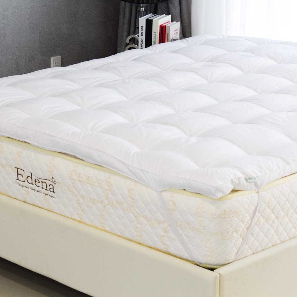 Nệm Topper Edena Deluxe - Topper MicroFiber - Tấm lót làm mềm, bảo vệ nệm - Dày 5cm - 6 Kích Thước