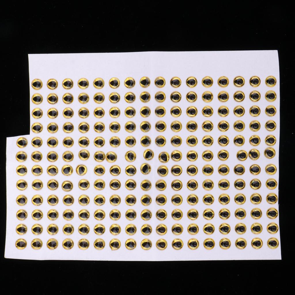 200pcs Fishing Lure Eyes 3D Holographic Eyes Fly Tying Jigs DIY Crafts 6mm