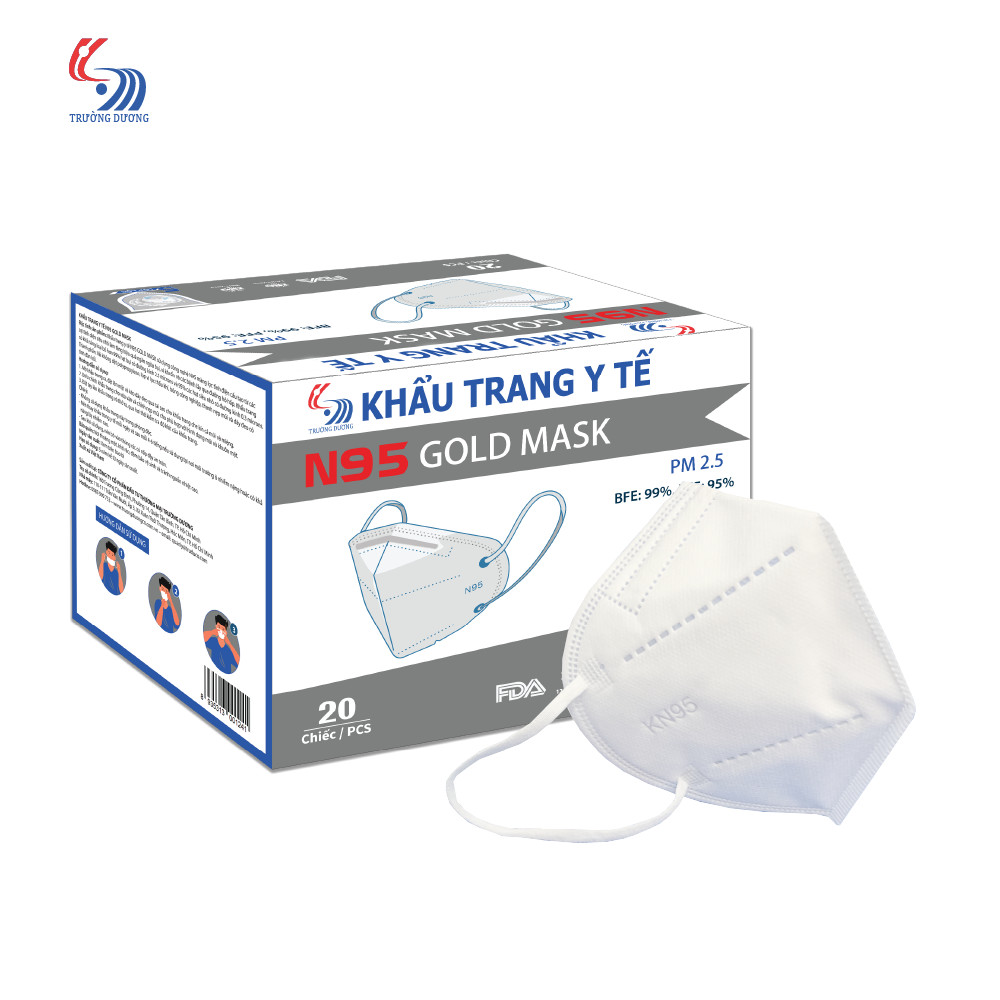 Khẩu trang y tế Trường Dương N95 Gold Mask - Hộp 20 cái