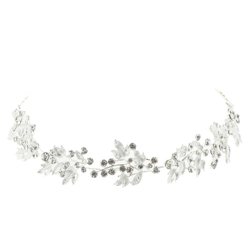 Bridal Rhinestone Flower Tiara Crown Hairband Wedding Party Hair Costume A