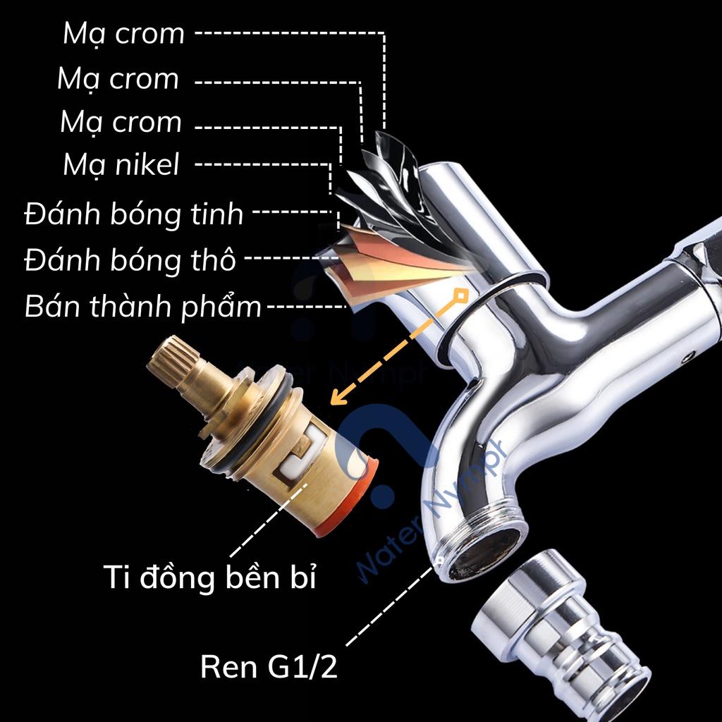 Vòi hồ, vòi nước máy giặt Waternymph bằng đồng cao cấp