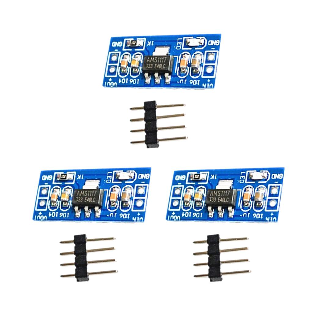 3pcs DC 4.75-12V to 3.3V  Power Supply Module AMS1117 800MA