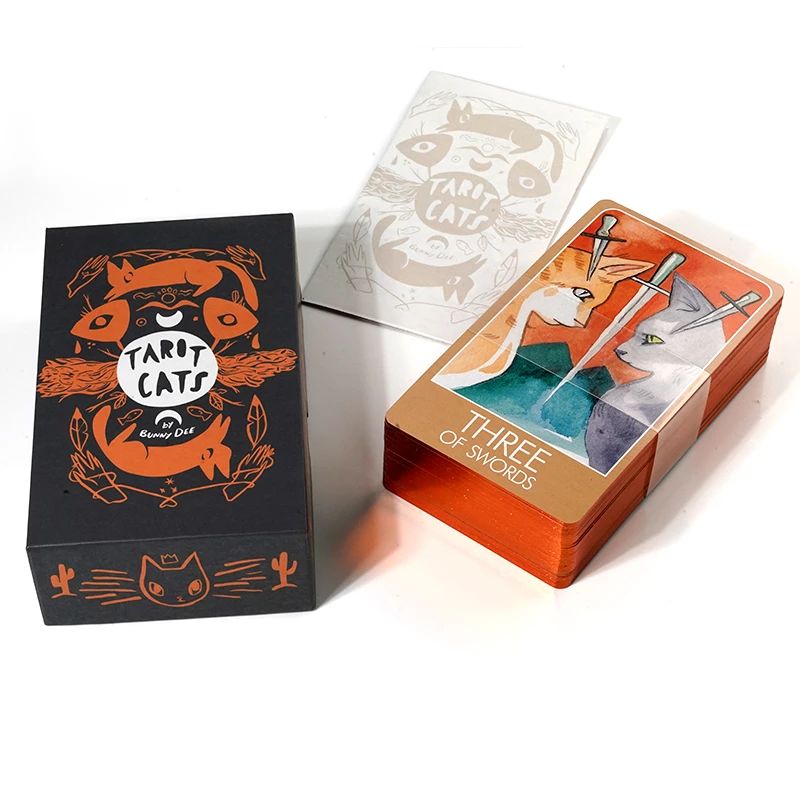 (Size Gốc) Bộ Bài Tarot Cats - Bài Bói Tarot Mèo Thẻ Mạ Cao Cấp