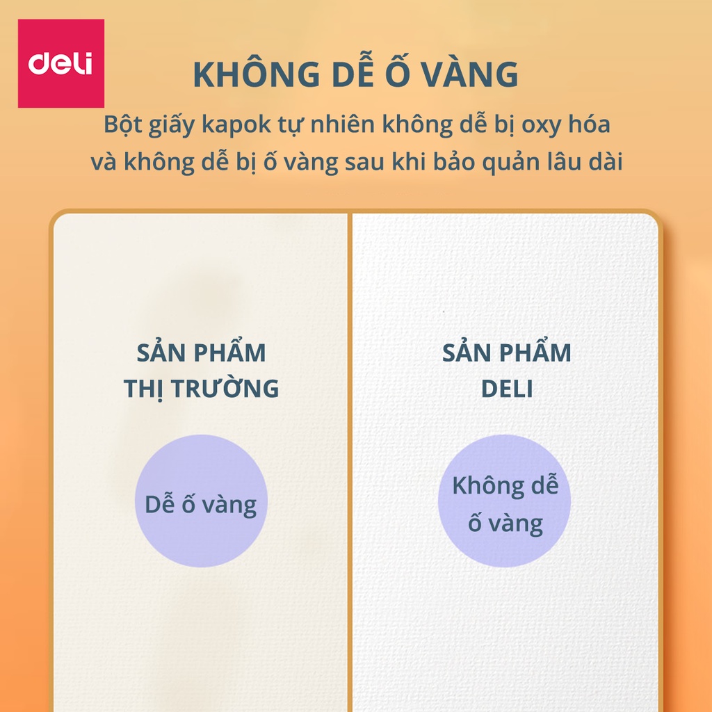 Giấy Vẽ Màu Nước Có Vân 20 Tờ 230gsm Khổ 16K 32K Chuyên Dụng Deli - 73917 / 73918