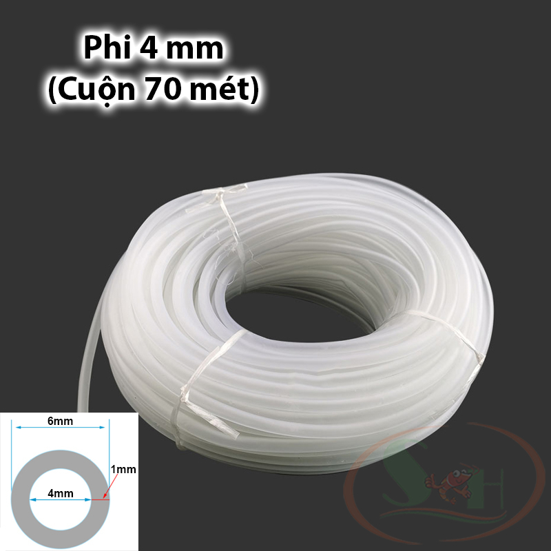 Dây oxy co2 dẻo PVC 4, 8 mm dẫn nước dây chống gập ống bể thủy sinh cá tép cảnh