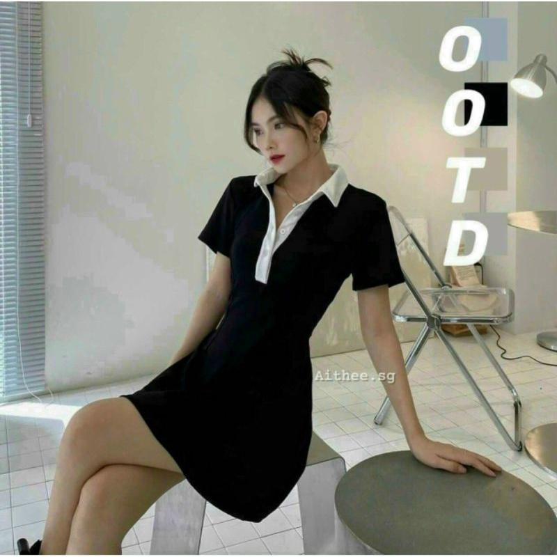 ĐẦM CỔ POLO, ĐẦM ĐEN CỔ POLO