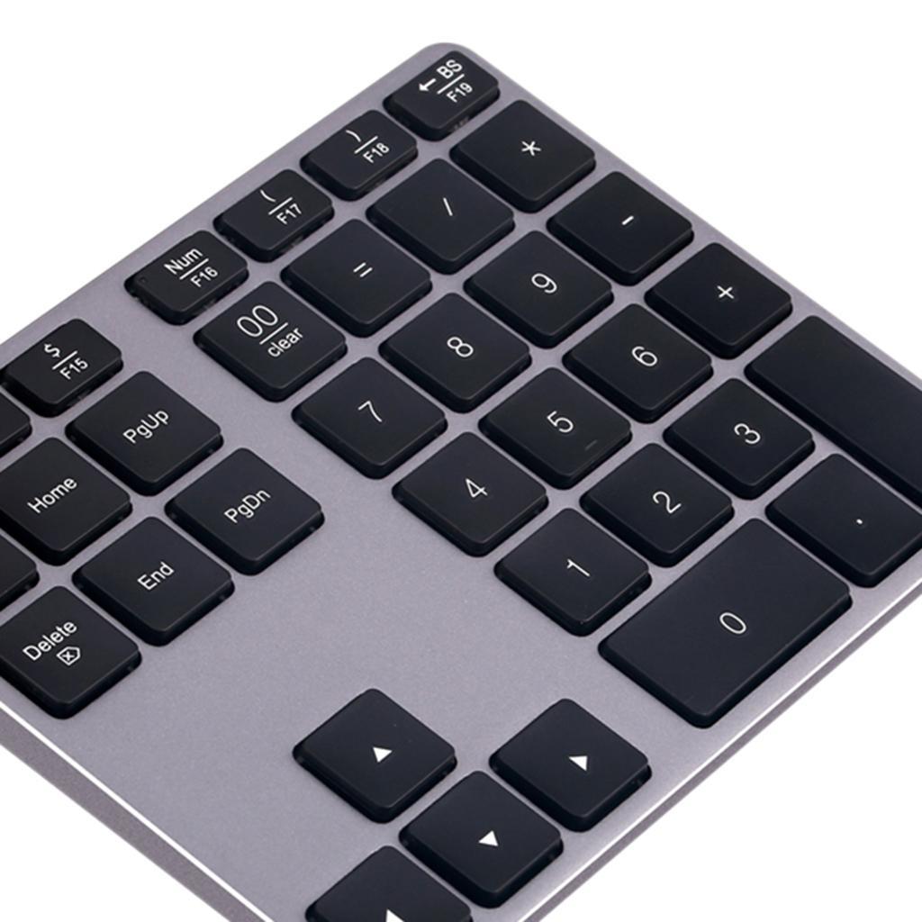 USB Bluetooth Wireless 34 Keys Number Pad Numeric Keypad Keyboard for Laptop