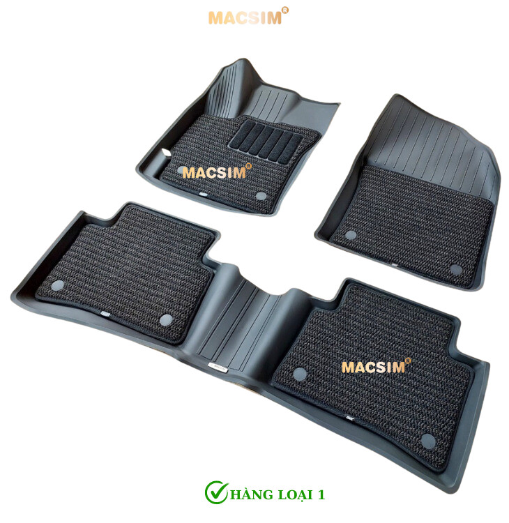 Thảm lót sàn xe ô tô 2 lớp TOYOTA New COROLLA ALTIS  2022-2024+ Nhãn hiệu Macsim 3W chất liệu nhựa TPE đúc khuôn cao cấp - màu đen