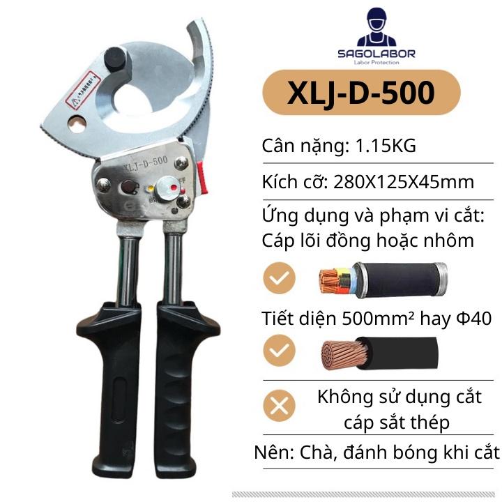 XLJD500 Dụng cụ kiềm kềm kìm nhông cắt cáp điện lực đồng nhôm sắt thép ACSR