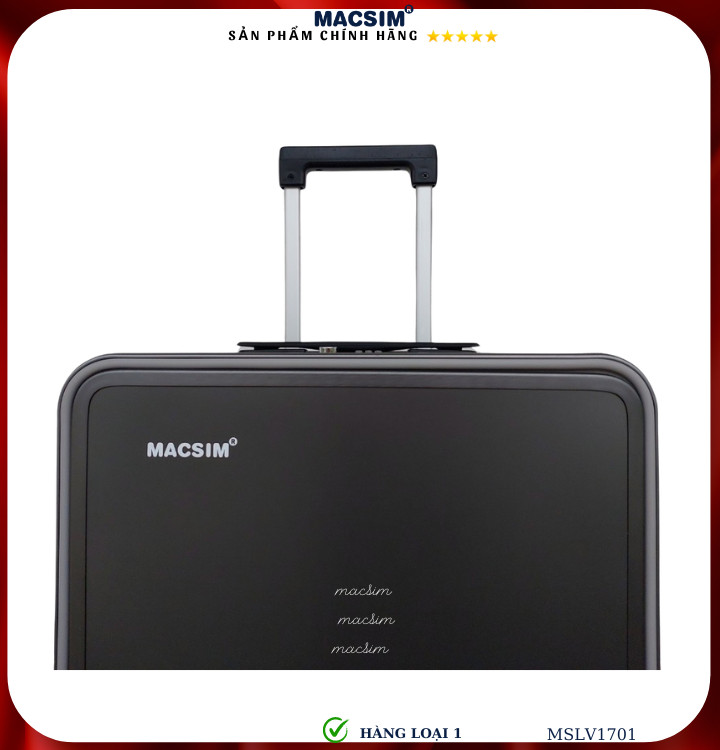 Vali hợp kim nhôm cao cấp Macsim MSLV1701 cỡ 16 inches màu ghi hàng loại 1