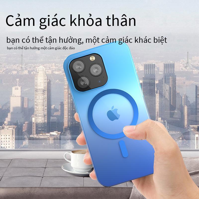 Đảm bảo chất lượng Vỏ điện thoại di động gradient từ tính magsafe phù hợp với iPhone14 Vỏ điện thoại di động Apple từ tính gradient 2 trong 1