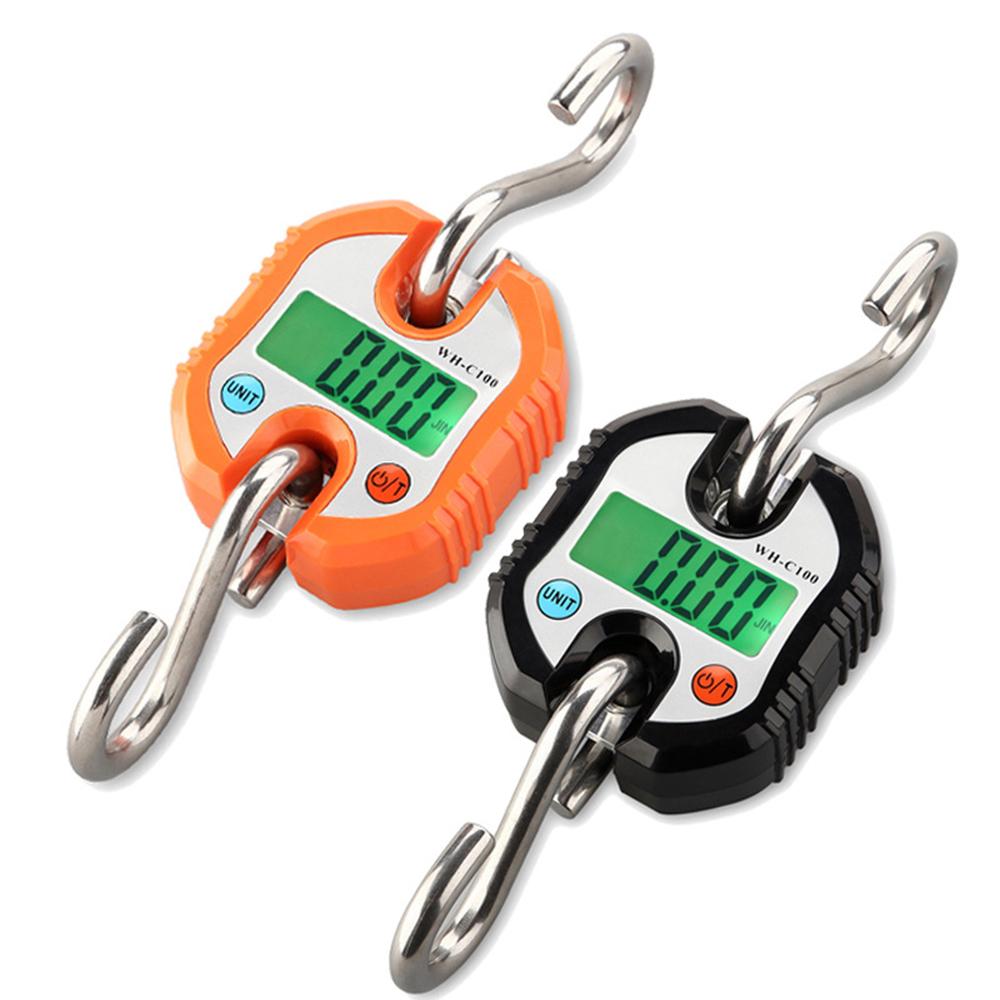 Digital Hanging Scale 150kg/ 330lb Portable Crane Scale LCD Backlight Steel Hook Scales for Farm Fishing Hunting Food Market Outdoor Work
