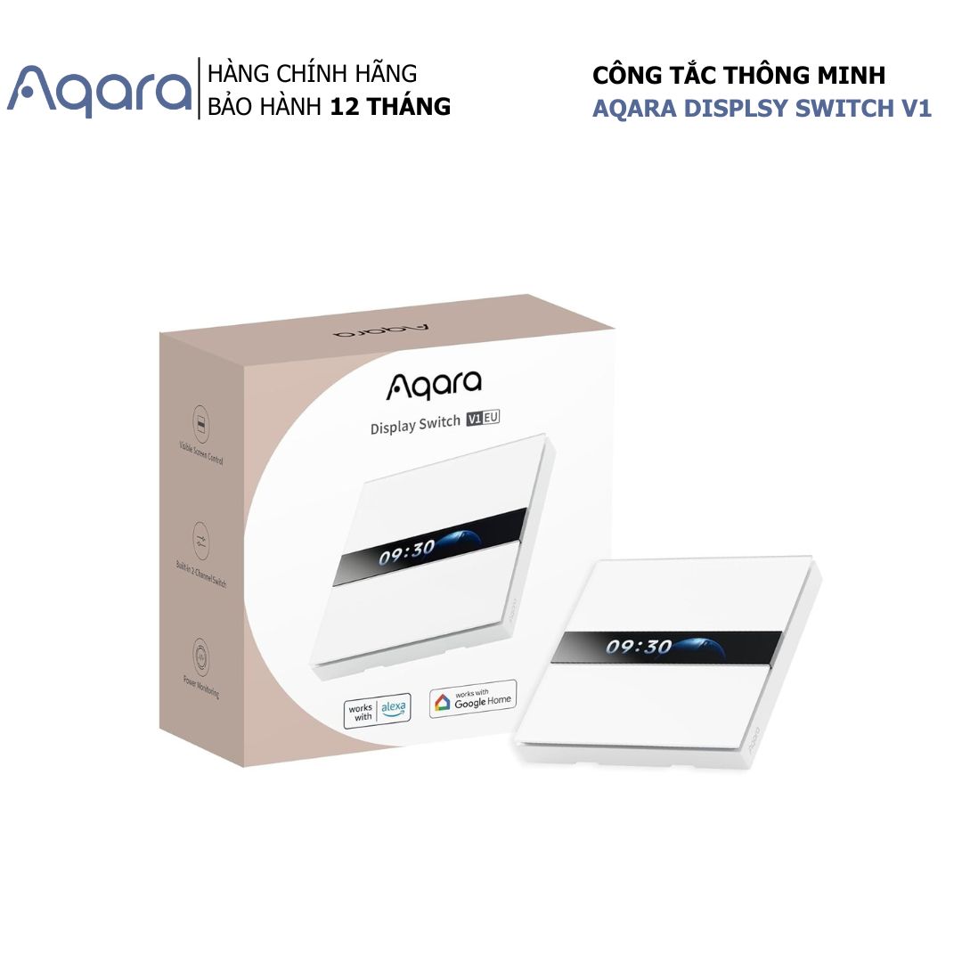 Công tắc thông minh Aqara Display Switch V1 EU WS-K02D, tích hợp cảm biến hiện diện, kết nối Zigbee