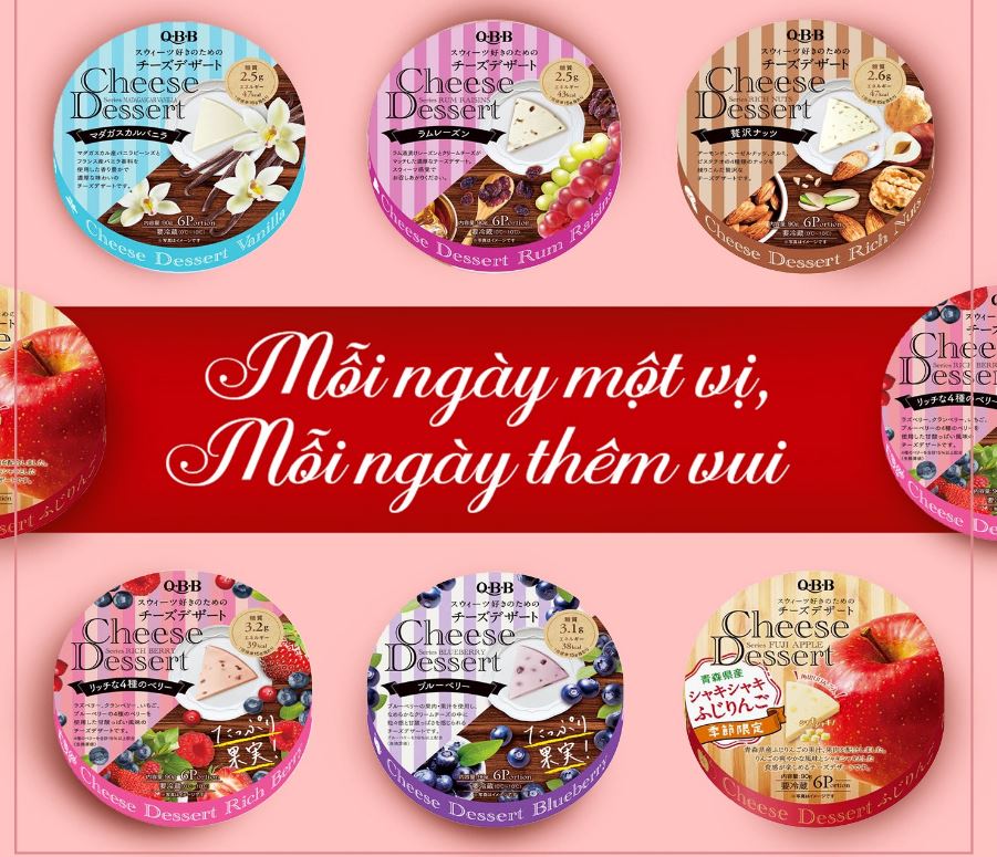Phô Mai Tách Muối QBB Nhật cho bé Vị Nho 90g . Date 02/2024