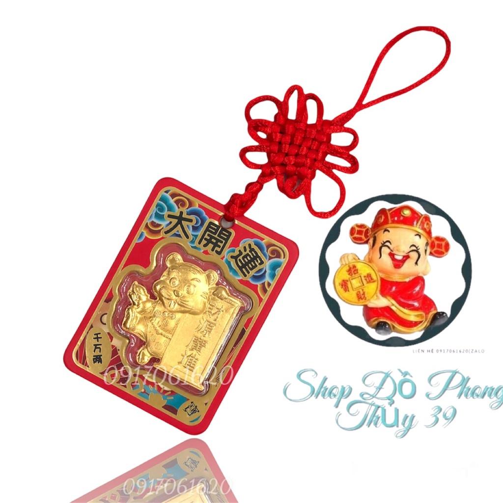Dây Treo Hổ- Cọp Mạ Vàng Đại Cát Đại Lợi Chiêu Rước Tài Lộc Kèm Bao Lì Xì Phong Thủy May Mắn Treo Xe Treo Nhà Cửa