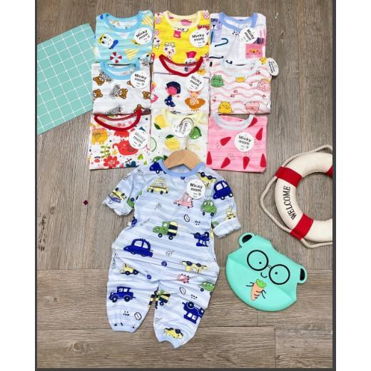 Bộ quần áo thu đông dài tay giấy Thái Lan Minky mom cho bé từ 4-13kg