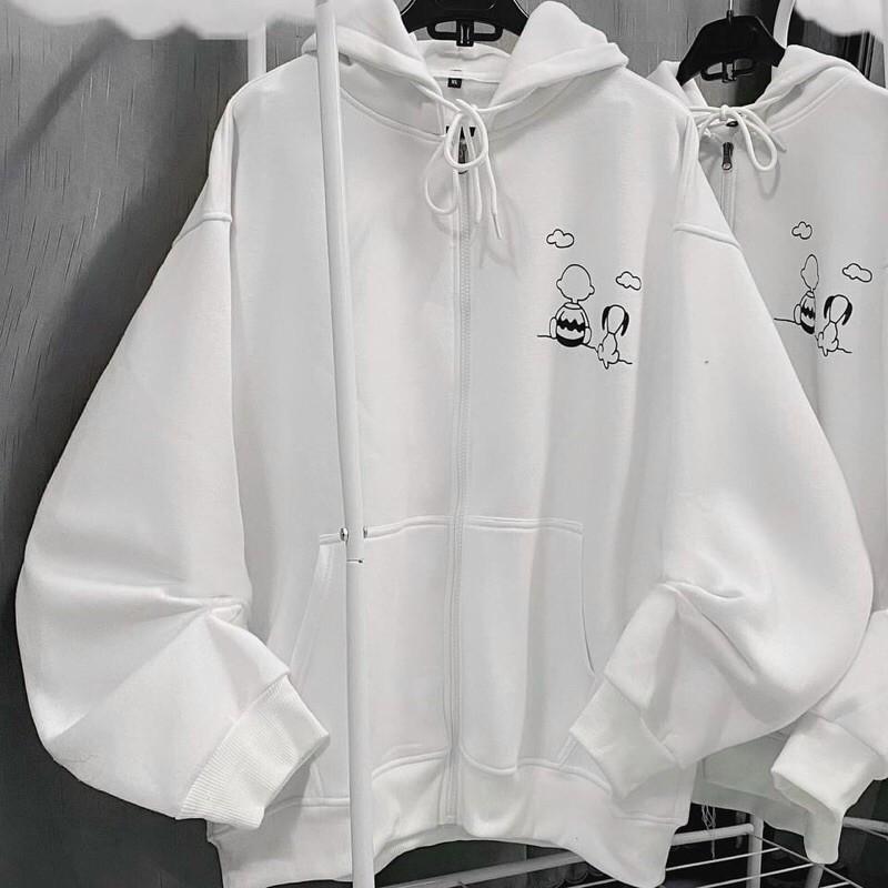 Áo Khoác Hoodie Nam Nữ Chú Chó Tâm Sự Siêu Cute Có Dây Kéo -Chất Nỉ Ngoại UNisex thoitrangsihienlinh