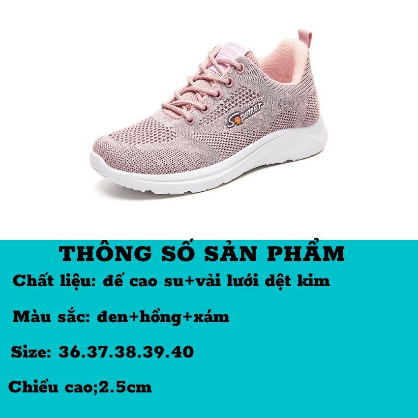 Giày Thể Thao Nữ Thông Hơi Thoáng Khí Êm Chân,Giày Nữ Cao Cấp Phiên Bản Hàn Quốc Trẻ Trung Năng Động GTTN27