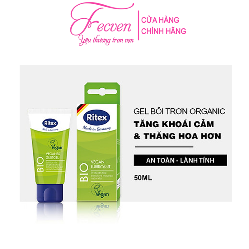 Gel Bôi Trơn Ritex Organic Bio Hữu Cơ Giúp Cuộc Yêu Trơn Mượt, Tuýp 50ml Đức