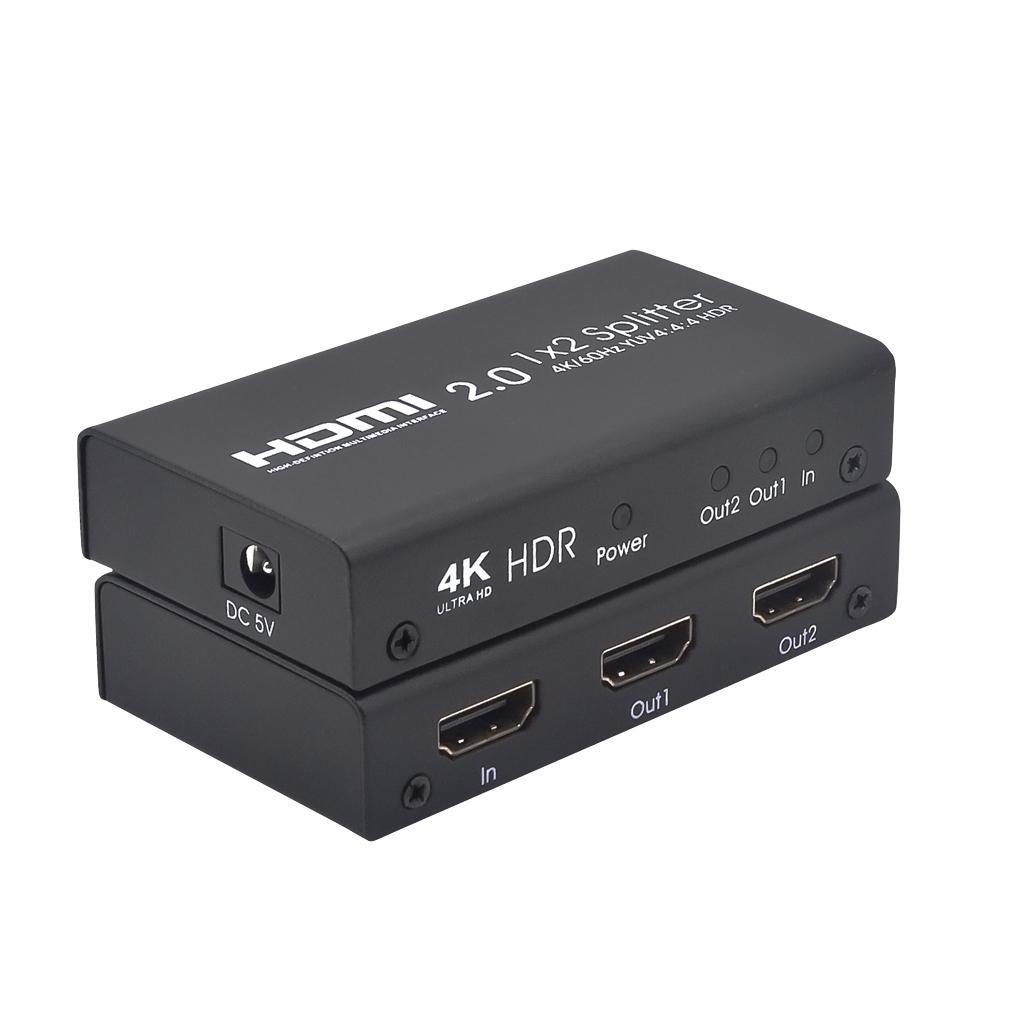 1x2 4K 1080P HUB 3D HDMI Splitter Amplifier Switcher For HDTV PC PS3 DVD