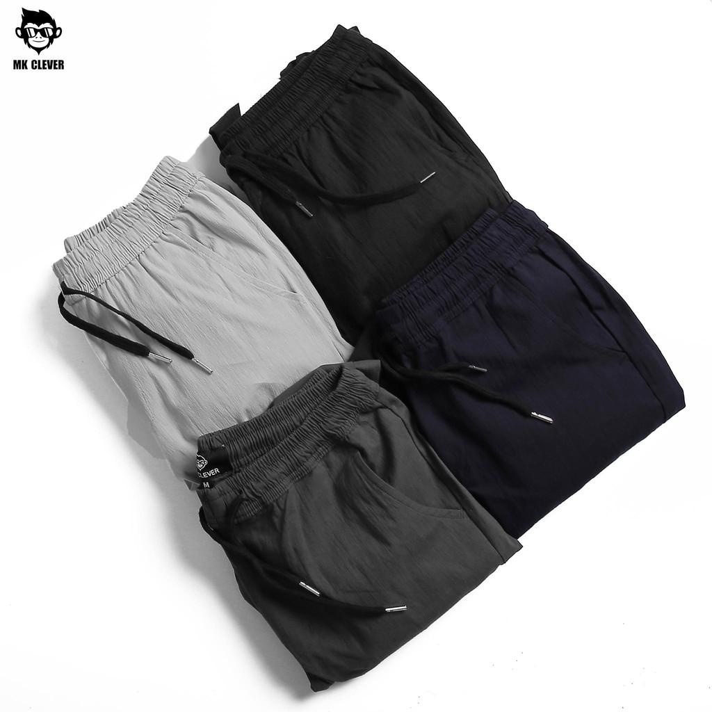 Quần jogger nam MK Clever đũi trơn, cạp chun dài co giãn, thoải mái -QJĐ03