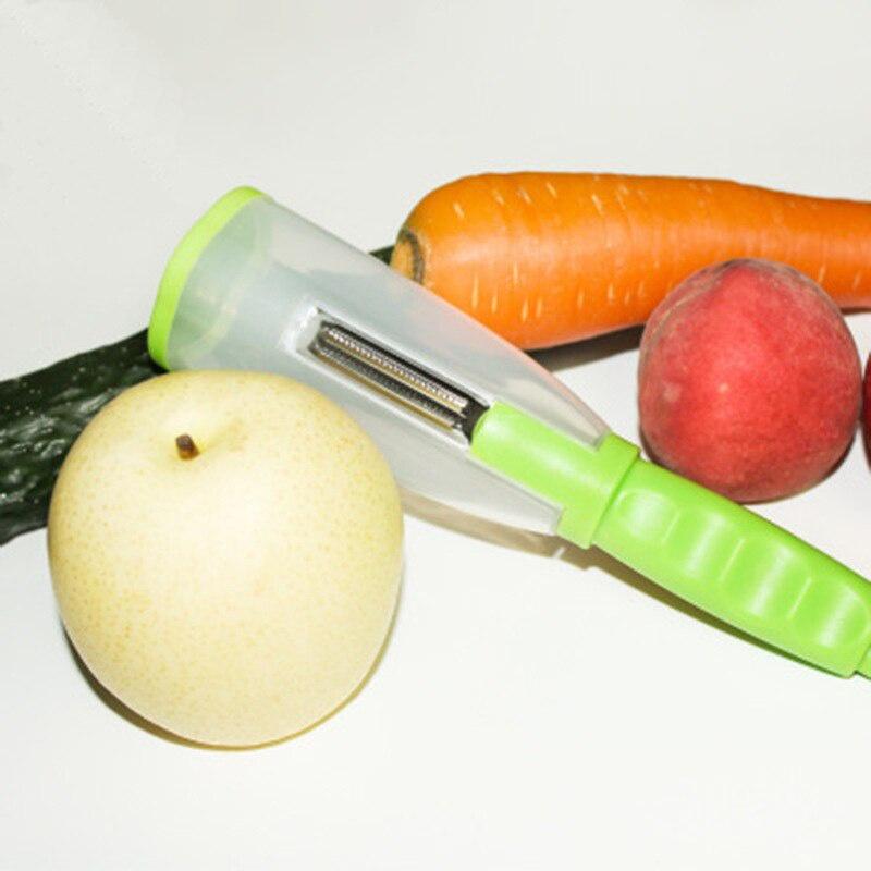 Peeler With Rubbish Bin Stainless Steel Multi-function Vegetable Peeler Cutter Peeler Carrot Grater Kitchen Accessories Gadget