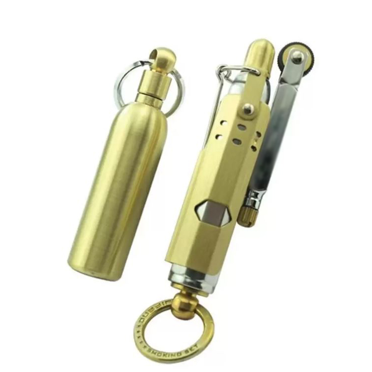 Combo Bật lửa xăng đá kiêm móc khóa JF- 027 Mang Đậm Phong Cách + Tặng Bình Xăng Chuyên Dụng Cho Bật Lửa