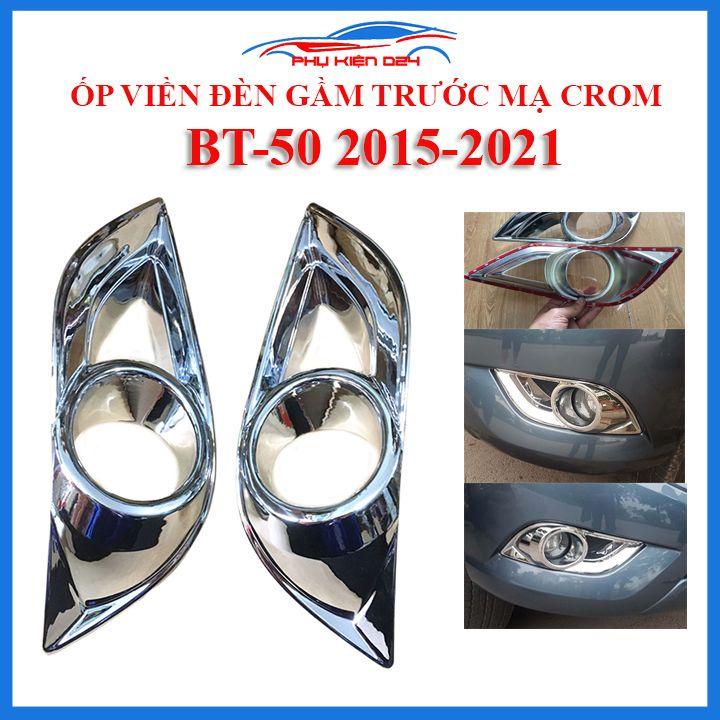 Ốp viền đèn gầm trước mạ crom cho xe BT50 BT-50 2015-2016-2017-2018-2019-2020-2021