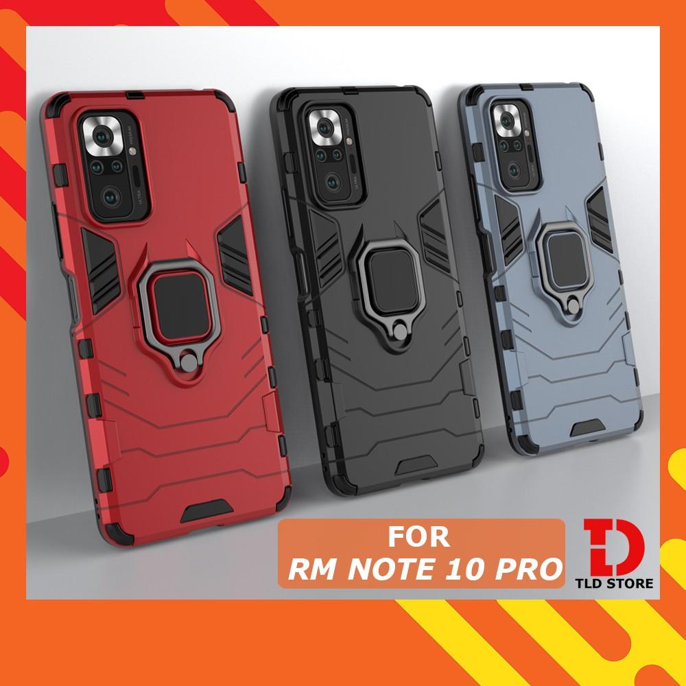 Ốp lưng cho Xiaomi Redmi Note 9 9S 10 10S Pro Max iron man chống sốc kèm nhẫn xoay chống xem video bảo vệ camera