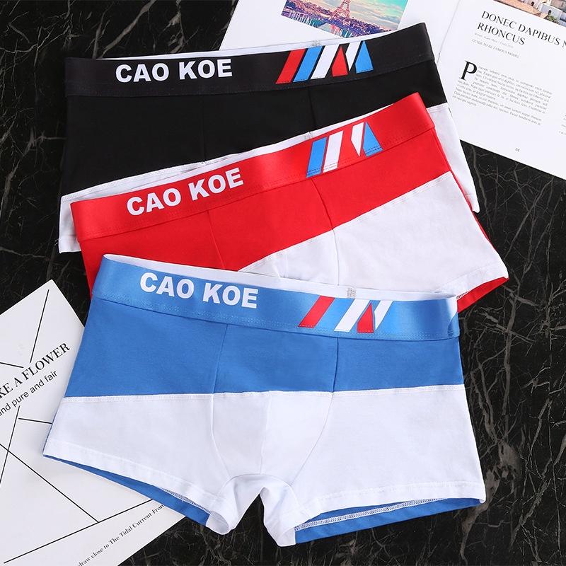 Quần lót nam - Quần đùi boxer nam CAO KOE cho Học sinh trẻ trung, sinh viên cá tính cotton nguyên chất 100% thoáng khí