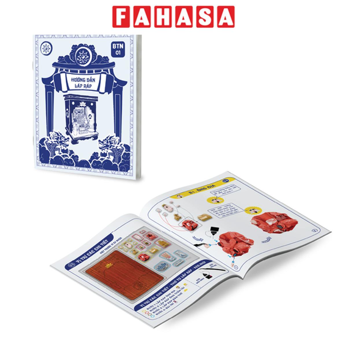 Mô Hình DIY - Bàn Thờ Thần Tài Thổ Địa - Song Long Chầu Nguyệt - Manihum BTN-01