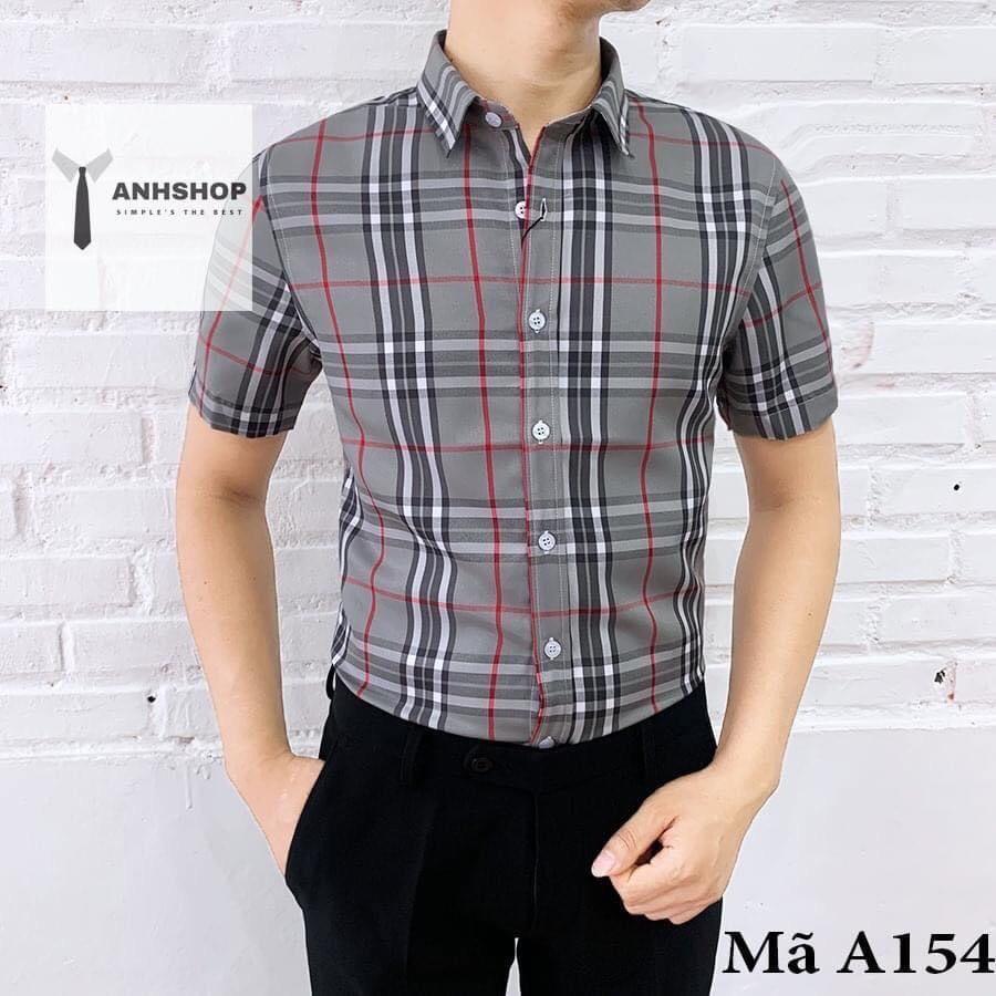 Áo Sơ Mi Ngắn Tay Kẻ Nam - - ́ ̀ ́ ̂