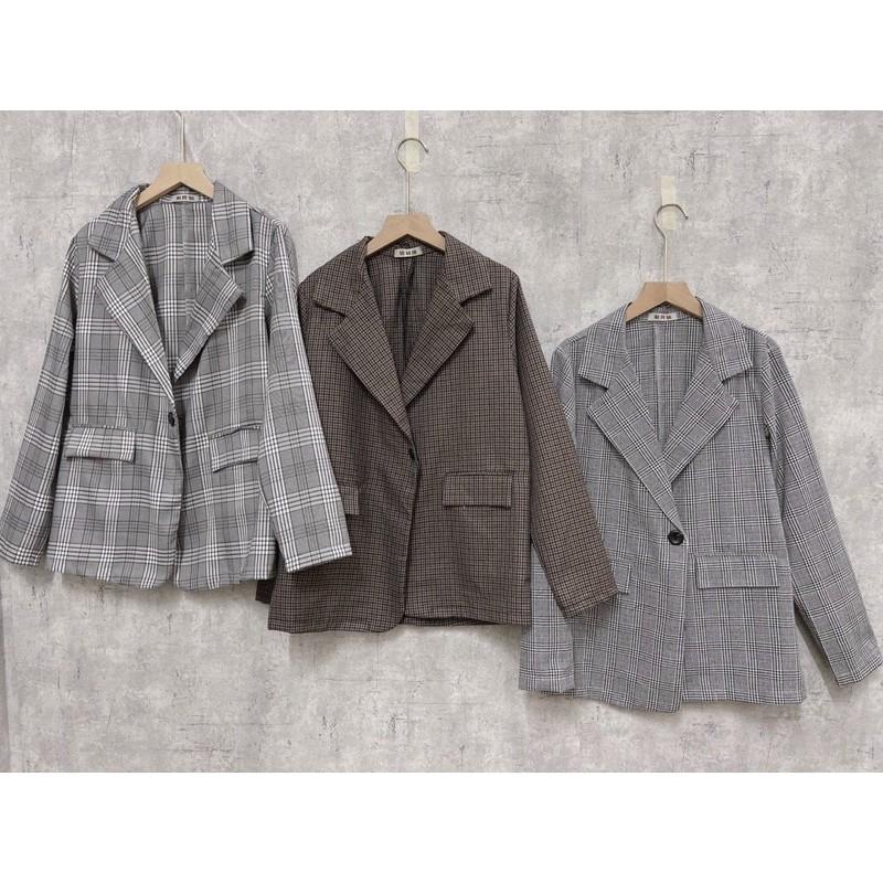 Blazer Caro Túi Nắp 3 Màu Xinh Xắn(Xả Kho Kèm Ảnh Thật 100%)