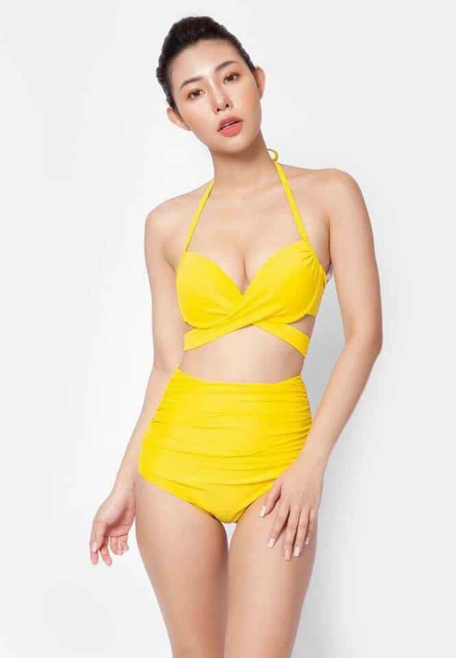 Đồ Bơi Đồ Tắm Biển Bikini 2 Mảnh Quần Cạp Cao