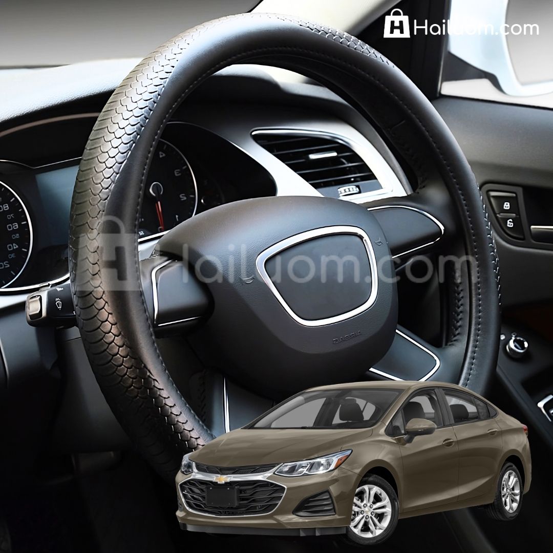 Bọc Vô Lăng ô tô cho CHEVROLET CRUZE Da Thật Họa Tiết Da Rắn Cao Cấp