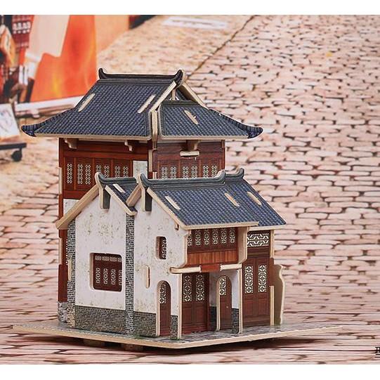 Mô hình gỗ - Chinese Tea House F131